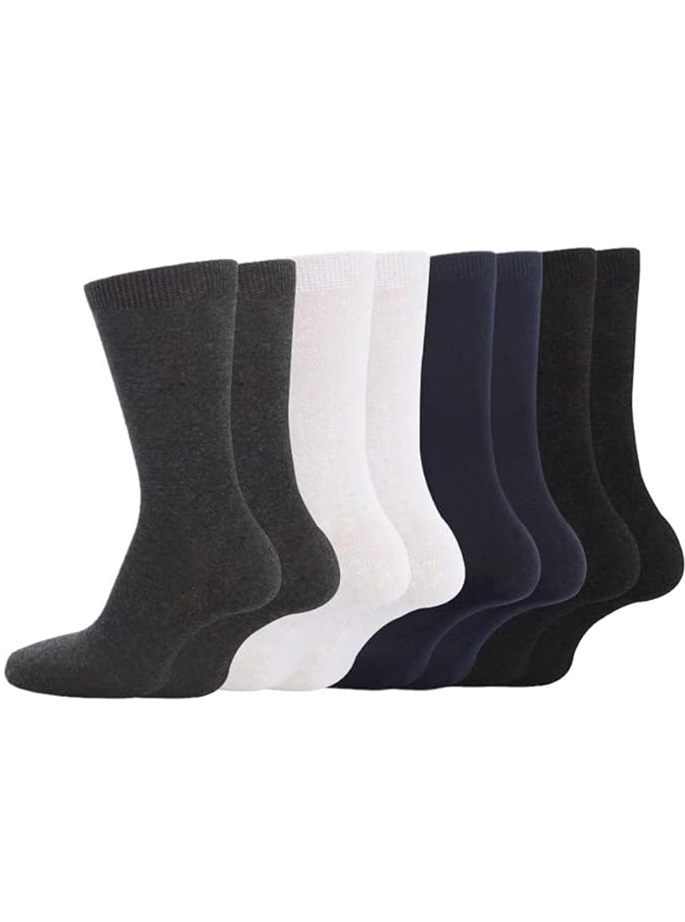 Bahob® 6 Pairs Unisex Back to School Cotton Rich Plain Ankle School Socks. - Bahob