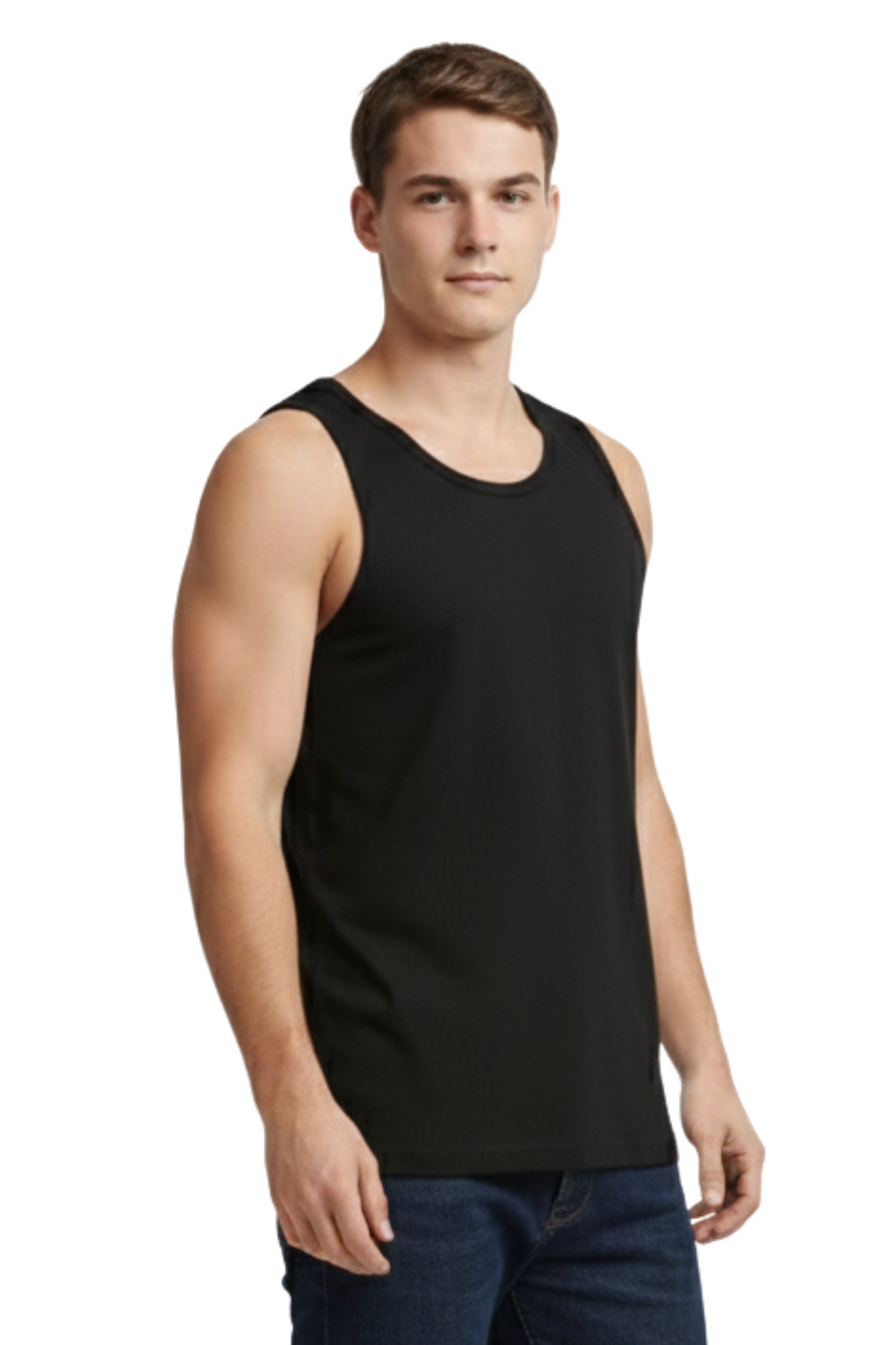 Bahob® New Men's Vest Multi Pack Lot Basic Regular Fitted Cotton Tank Top Athletic Soft Assorted Pack of 3