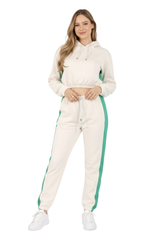 Bahob® Women’s Sportswear Set, 2 Pcs Women Tracksuit Hoodie Crop Top and Joggings Pants Leggings Yoga Gym Wear Tracksuits Activewear Set