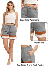 Bahob® 1 & 3 Pack Women's Fleece Short Summer Shorts with Elasticated Waistband 3 Pockets Knee Length Sweat Shorts Jogging Sport Workout Hiking Gym Athletic Running Shorts S-3XL