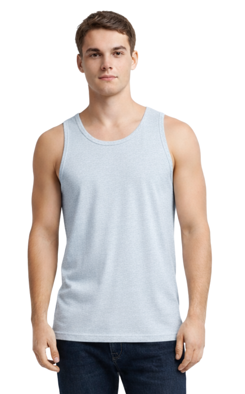 Bahob® New Men's Vest Multi Pack Lot Basic Regular Fitted Cotton Tank Top Athletic Soft Assorted Pack of 3