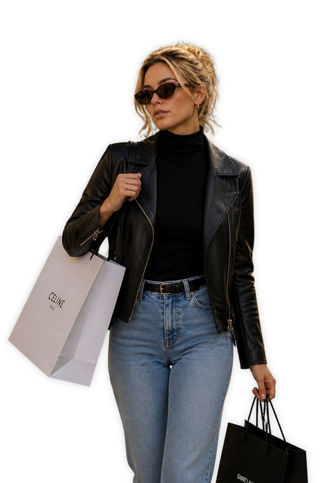 Women's Turtleneck Long Sleeve Jumper Cotton Ribbed Ladies High Neck Pullover