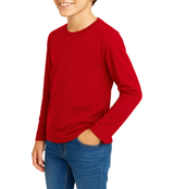 3 Pack Boys Girls Long Sleeved Top Round Neck Kids T Shirts Soft Cotton PE Top 5-14 Years