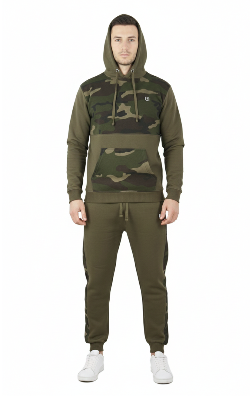 Bahob® Men's Tracksuit Set Full Sleeve Fleece Hoodie Top Jogging Bottoms Joggers