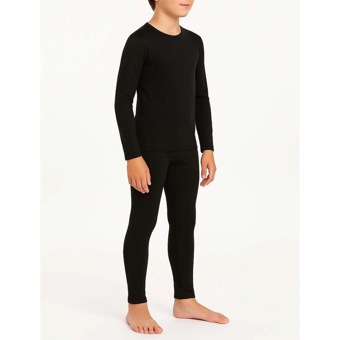 Kid's Thermal Set Ultra Soft Boys Long Sleeve Thermal Top & Bottom Set 5-14 Year