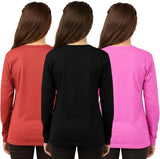 Bahob® Girls Long Sleeve T-Shirt 3 Pack Shirt for Girls Lightweight Soft Comfort Fit Round Neck Tee Shirt 5-14 Years