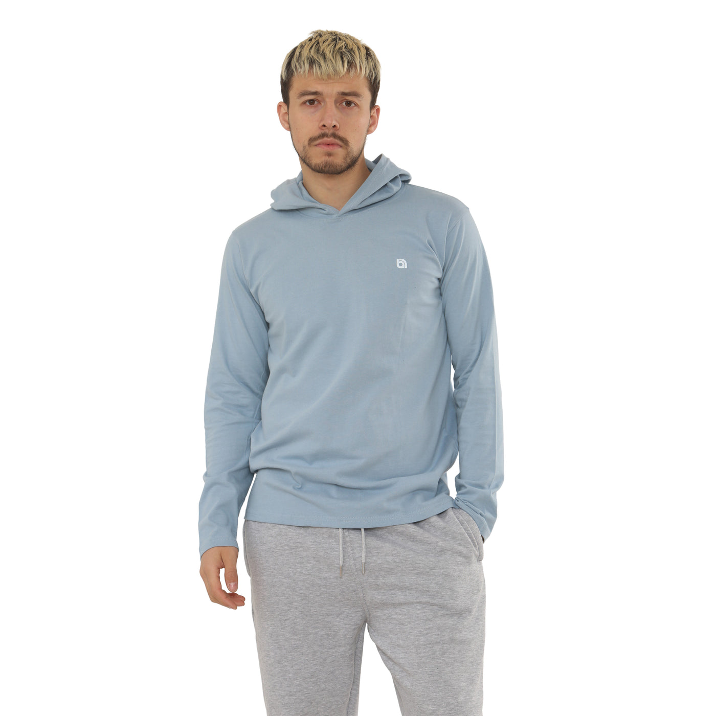 2 Pack Men's Lightweight Jersey Pullover Hoodie Long Sleeve Hooded T-Shirt for Gym & Everyday Wear S-3XL