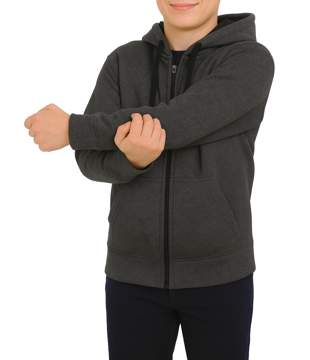 Bahob® Hoodies For Boys Kids Fleece Zip-Up Hoodie Sweatshirt Kids Hoodies Jacket Sweatshirt for Boys Long Sleeve Top Unisex Age 5-14 Years