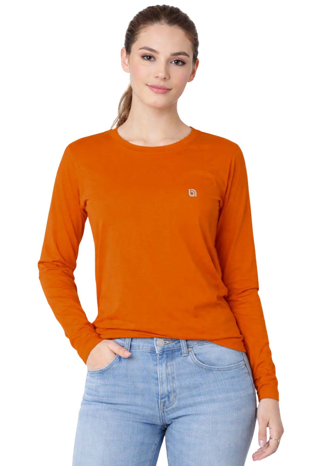 Bahob® 3 Pack Women's Classic-Fit Crewneck , Multipacks Ladies Long Sleeve T-Shirt Top S-XXL