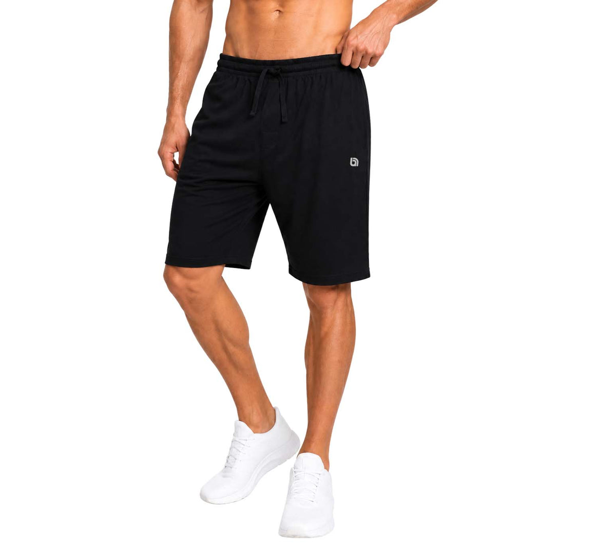 Bahob® Men's Jersey Short with Pockets Cotton Summer Elasticated Waistband Jogging S-3XL