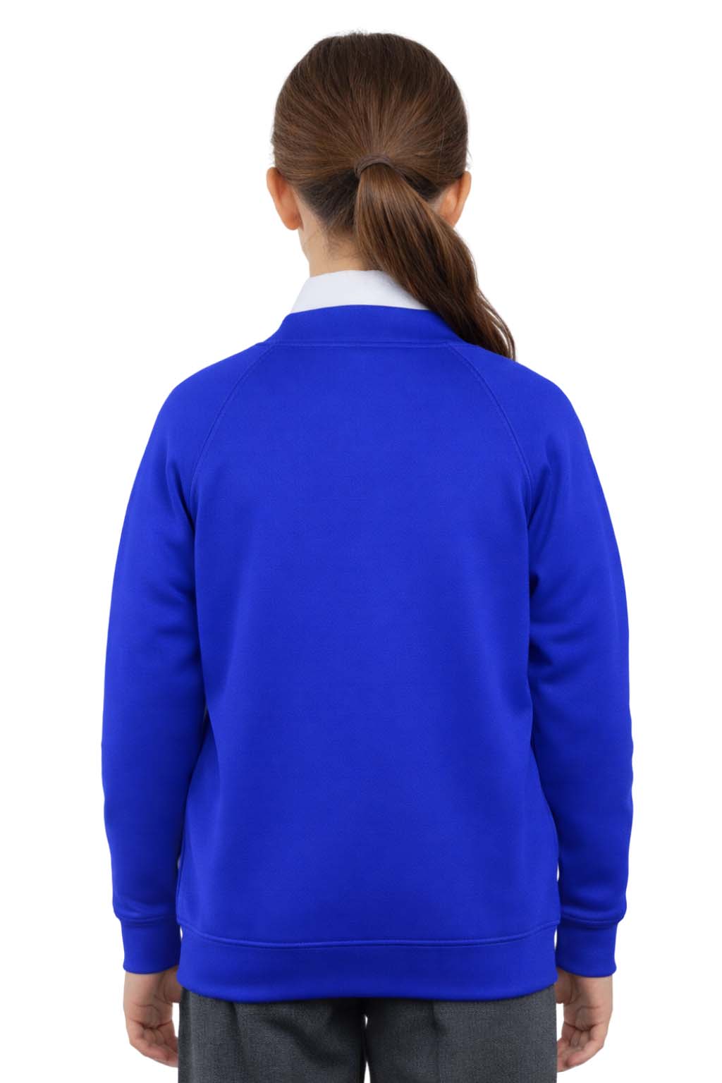 Bahob® 2 Pack Girls School Cardigan Fleece Sweatshirt Uniform School wear Shirts Crew Long Sleeve Top Pullover Jumper Round/V- Neck Age 5-14