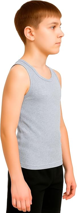 Bahob® 6 Pack Boy's Underwear Vests Soft Cotton Tank Tops Kids Sleeveless Vests Undershirts 100% Cotton