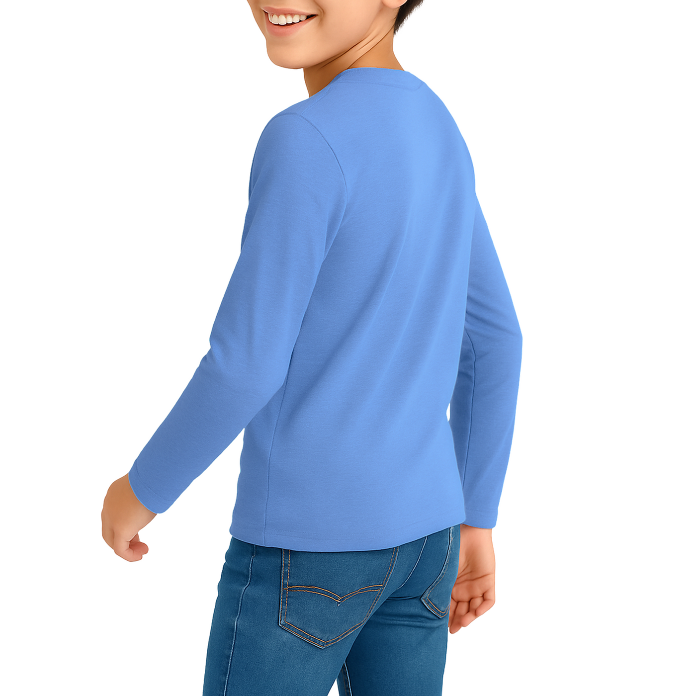 Bahob® 2 Pack Boys Long Sleeve T-Shirt Top Children's Round Neck Long-Sleeve T-Shirt Soft Cotton 3-14 Years kids t shirt