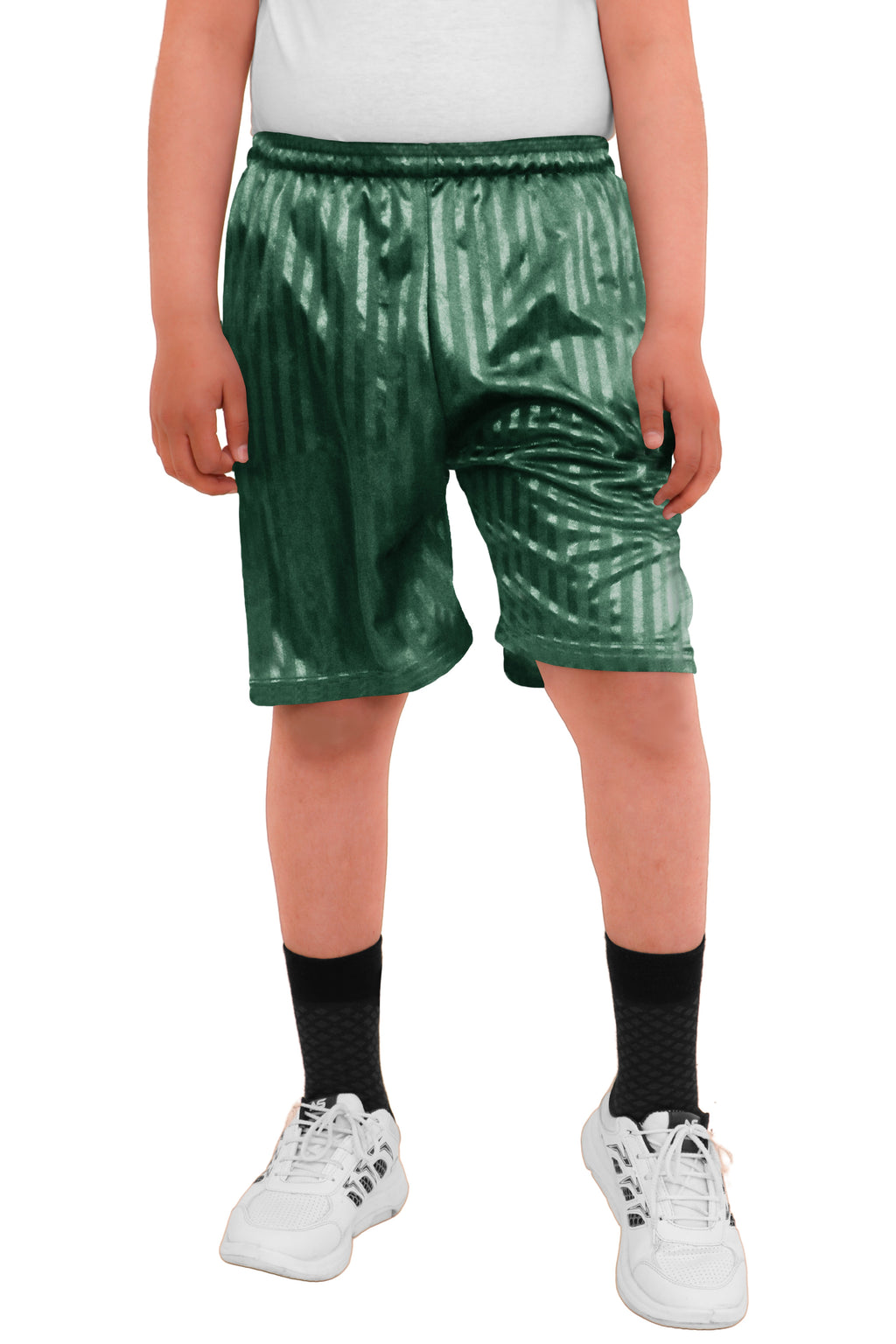 2 Pack Boys Girls Unisex Shadow Stripe Gym Sports Football Games School PE Shorts 5 to 14 Years