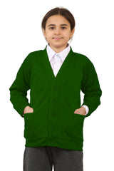 Bahob® 2 Pack Girls School Cardigan Fleece Sweatshirt Uniform School wear Shirts Crew Long Sleeve Top Pullover Jumper Round/V- Neck Age 5-14