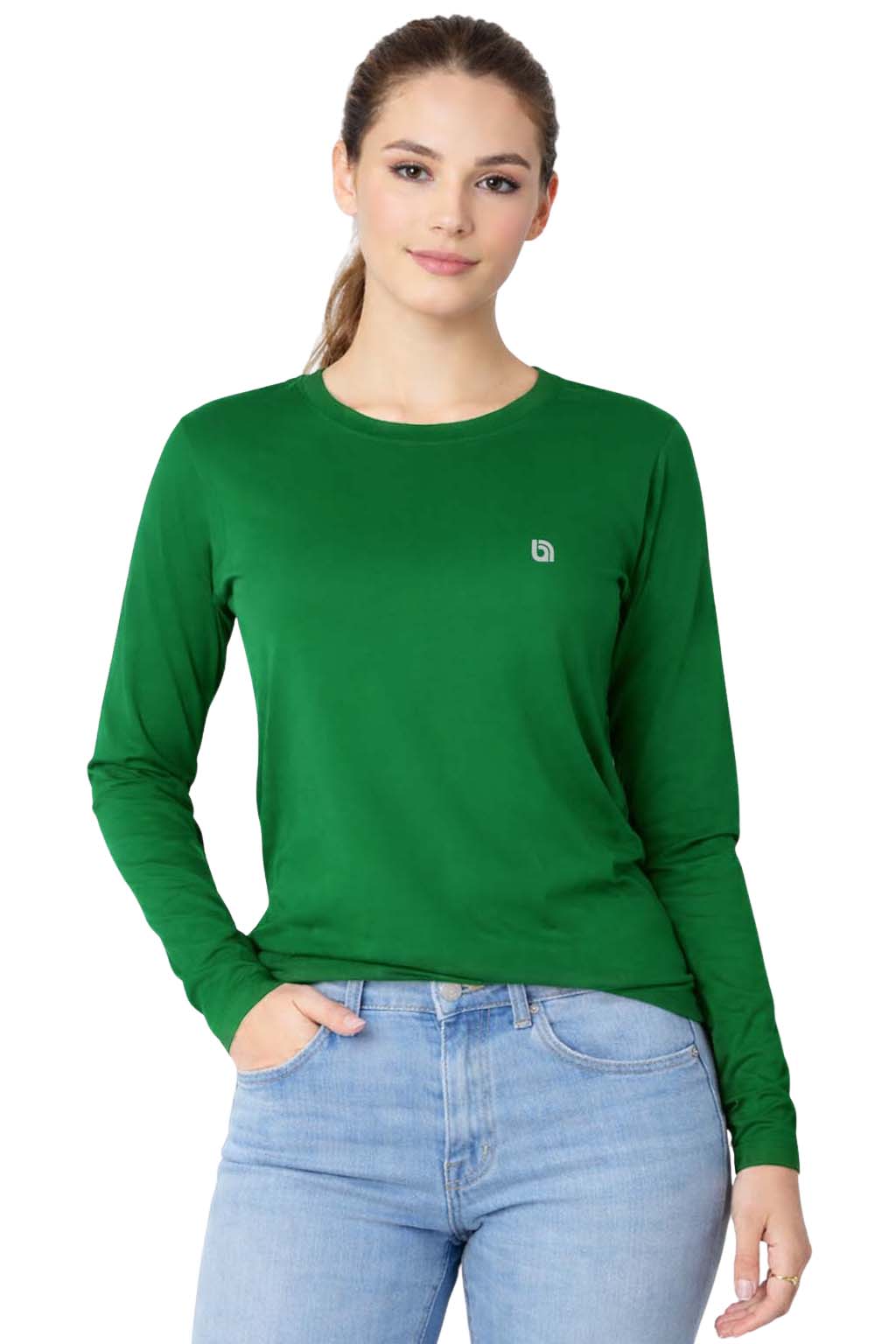 Bahob® 3 Pack Women's Classic-Fit Crewneck , Multipacks Ladies Long Sleeve T-Shirt Top S-XXL