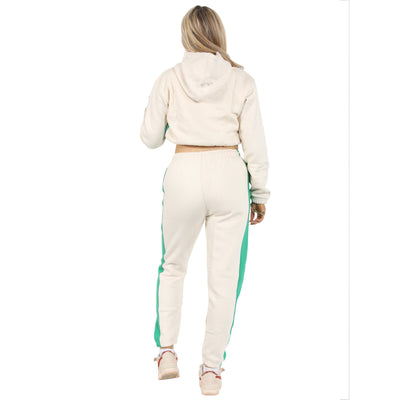 Bahob® Women’s Sportswear Set, 2 Pcs Women Tracksuit Hoodie Crop Top and Joggings Pants Leggings Yoga Gym Wear Tracksuits Activewear Set