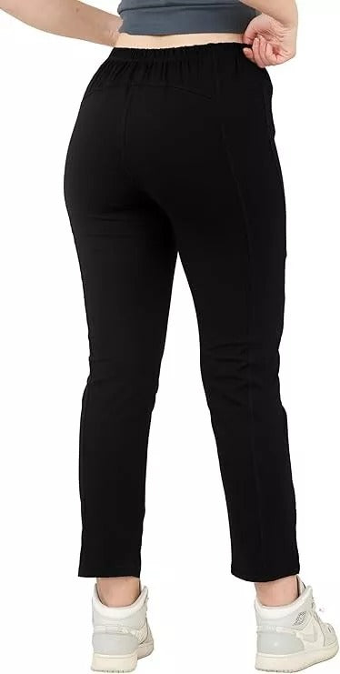 Bahob 2 Pack Girl’s Leggings Plain Pants for Kids Full Length Skin Tight, Stretch Fit Cotton Legging 5-14 Years