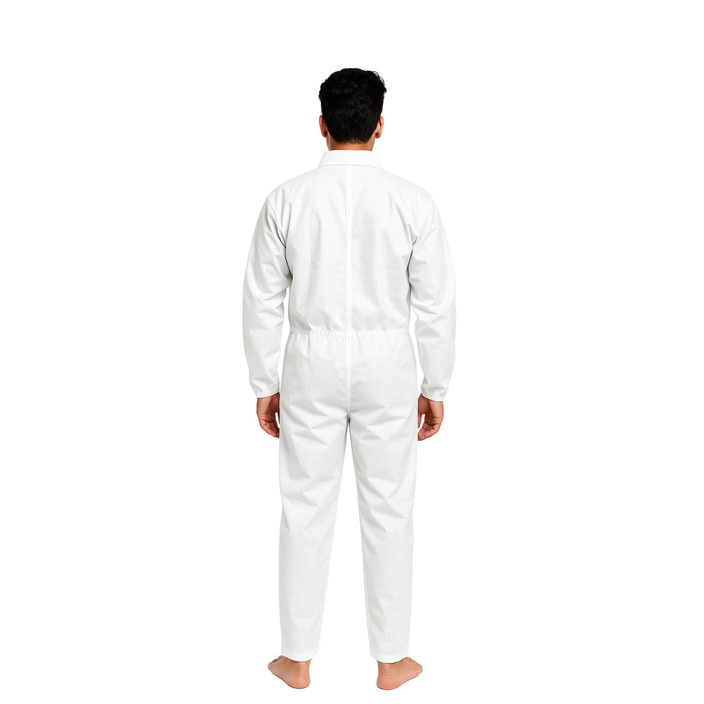 1 & 3 Pack Protective Disposable Overall Paper Boiler Suit Coveralls Protection Suit Cuffs and Ankles