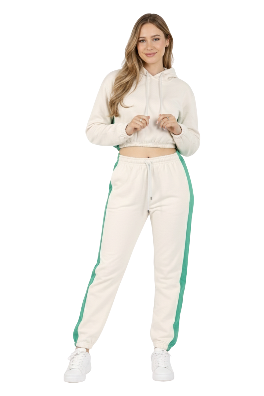 Bahob® Women’s Sportswear Set, 2 Pcs Women Tracksuit Hoodie Crop Top and Joggings Pants Leggings Yoga Gym Wear Tracksuits Activewear Set