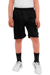 2 Pack Boys Girls Unisex Shadow Stripe Gym Sports Football Games School PE Shorts 5 to 14 Years