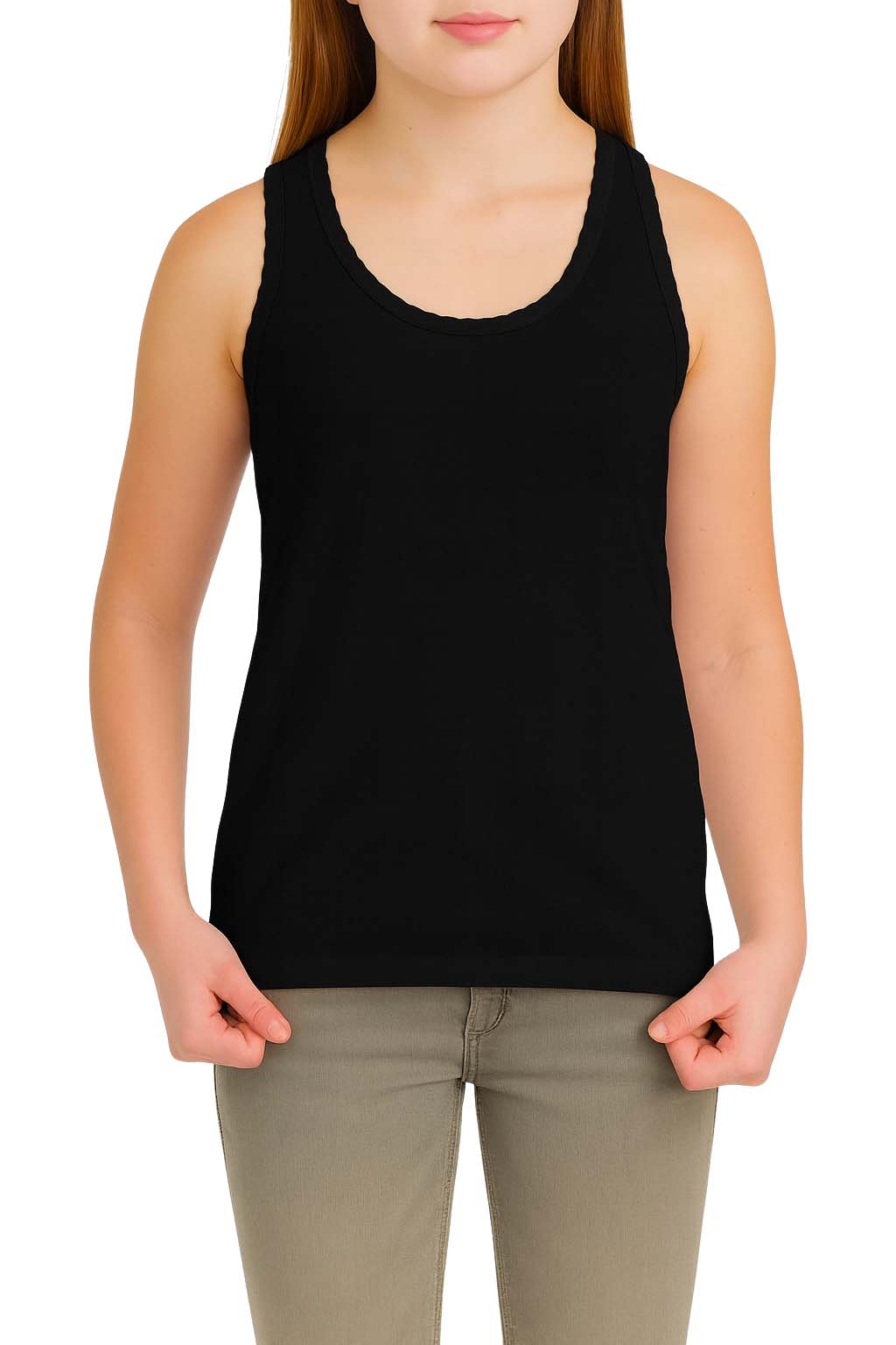 Bahob® 6 Pack Girl's Underwear Vests Soft Cotton Tank Tops Kids Sleeveless Vests Undershirts Cotton 5-14 Years