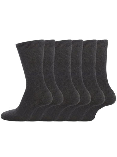 Bahob® 6 Pairs Unisex Back to School Cotton Rich Plain Ankle School Socks. - Bahob