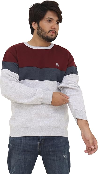 Bahob® Men's Fleece Crew Neck Sweatshirt Pullovers Long Sleeve Jumper, Sweater S-3XL