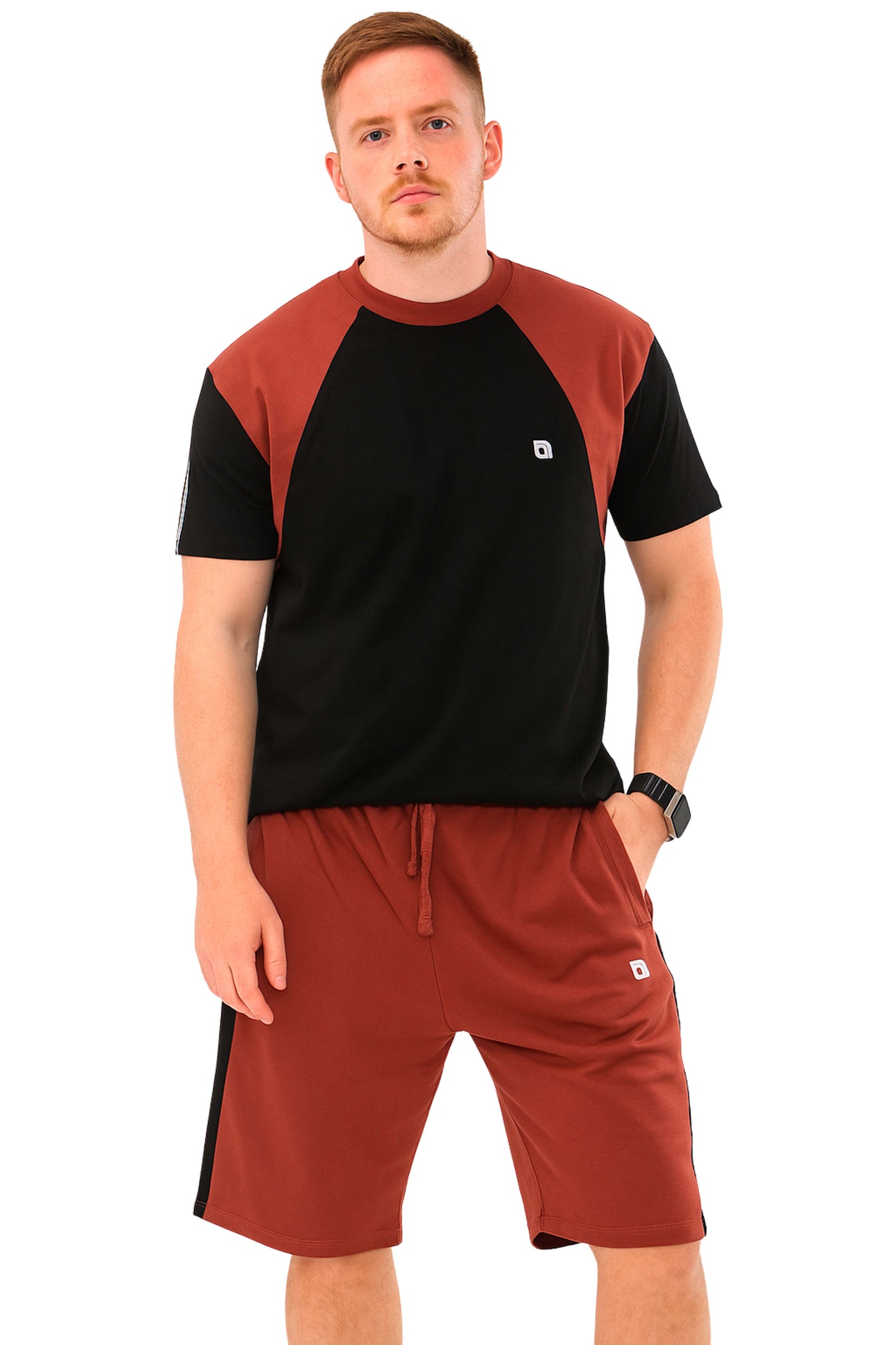 Bahob® Men's Short Pyjama Sets Soft Cotton Men's Short PJs, Sleepwear Nightwear Set for Men