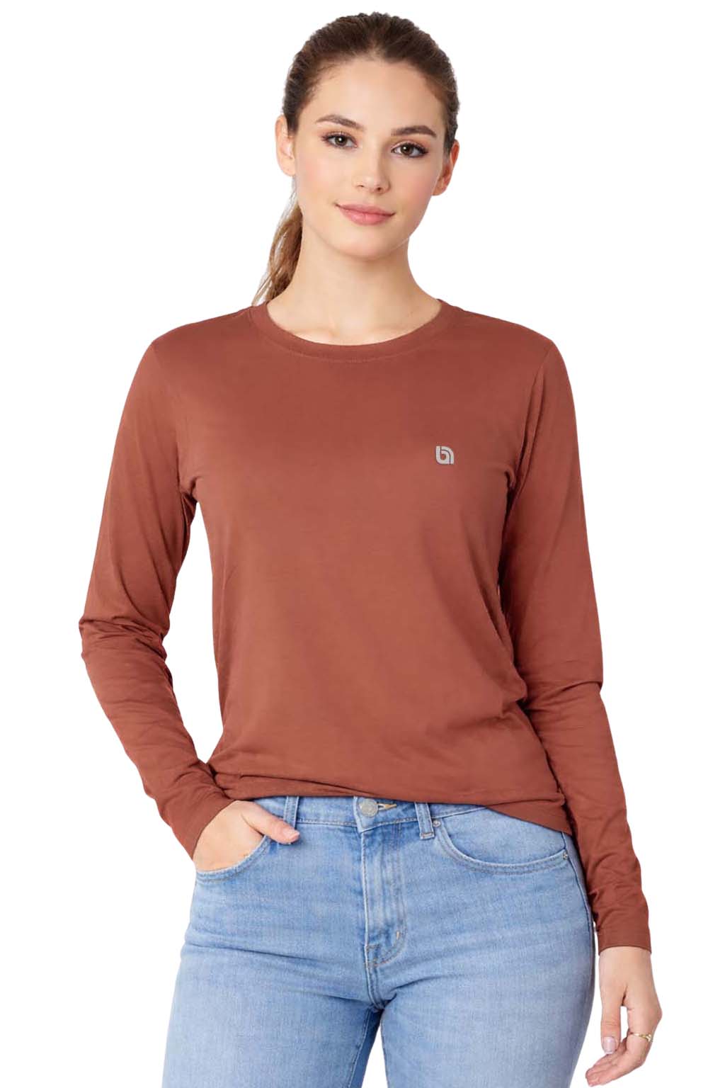 Bahob® 3 Pack Women's Classic-Fit Crewneck , Multipacks Ladies Long Sleeve T-Shirt Top S-XXL