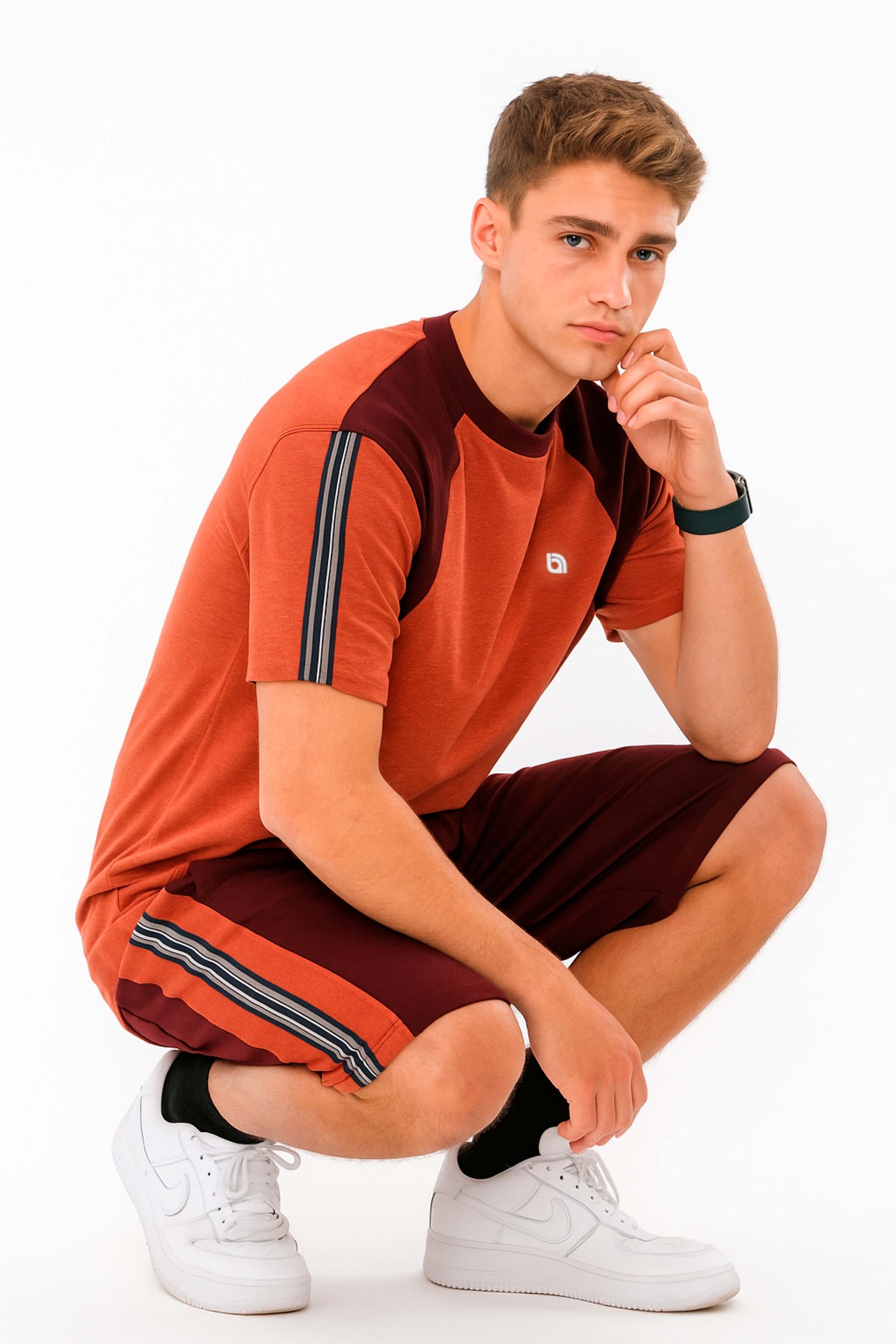 Bahob® Men's Short Pyjama Sets Soft Cotton Men's Short PJs, Sleepwear Nightwear Set for Men