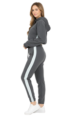 Bahob® Women’s Sportswear Set, 2 Pcs Women Tracksuit Hoodie Crop Top and Joggings Pants Leggings Yoga Gym Wear Tracksuits Activewear Set