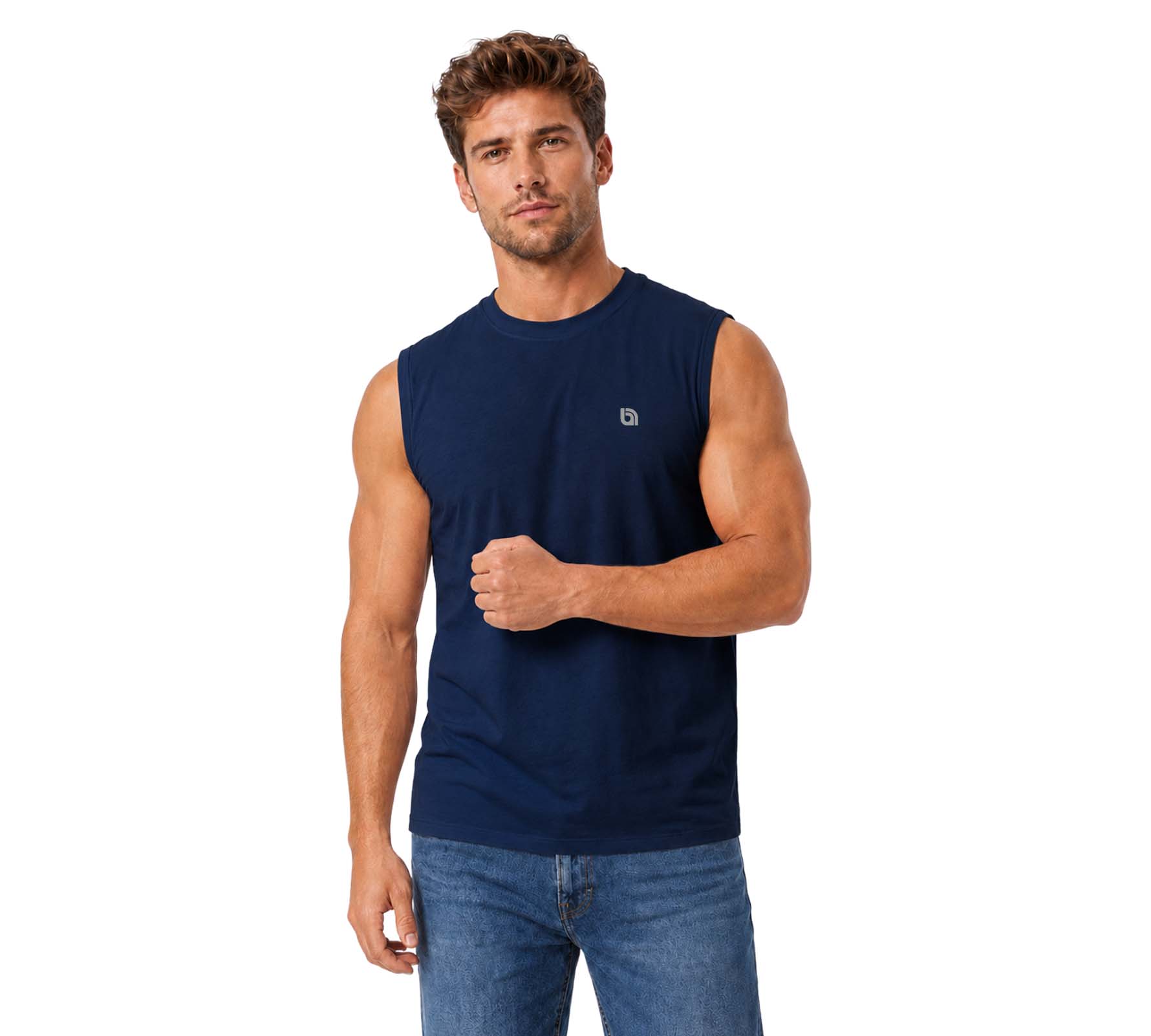 Bahob® 2 Pack Men's Sleeveless T-Shirts Vest Top for Men Tank Tops Training Running Workout Bodybuilding Shirts S-3XL