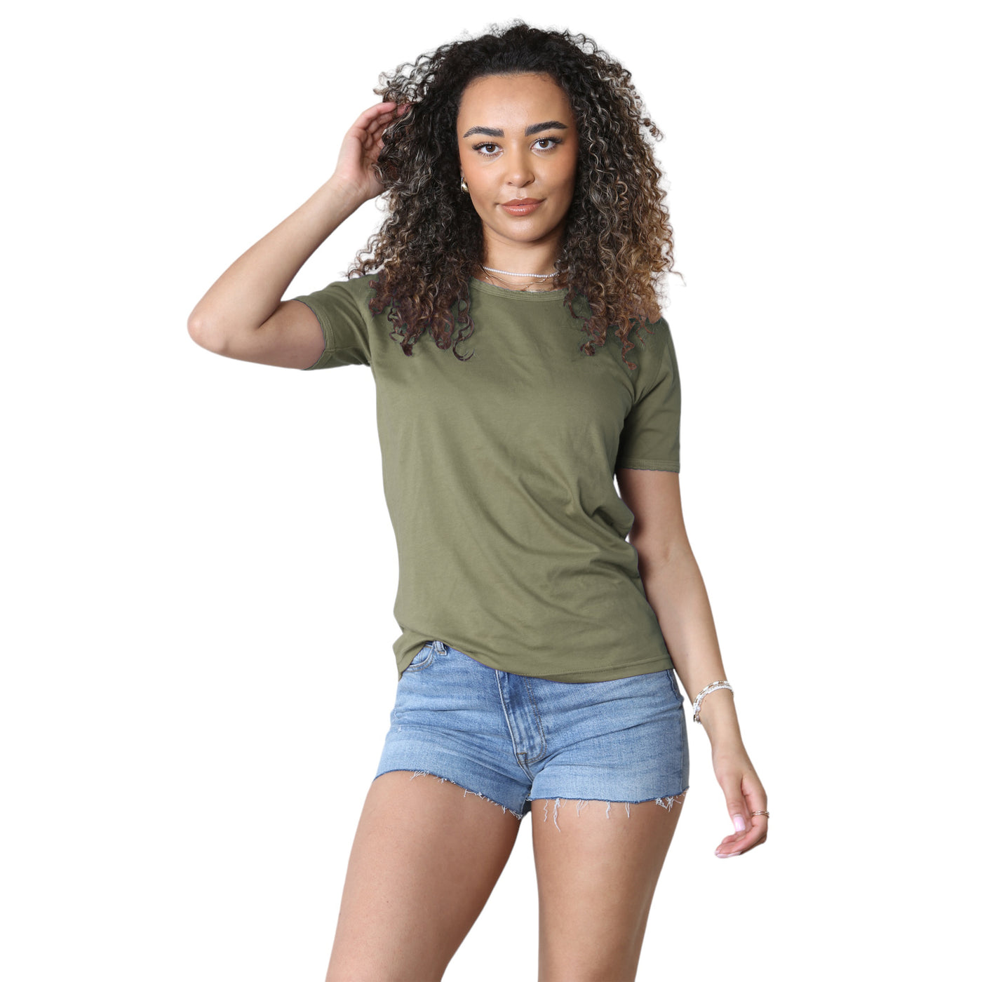 Bahob® 3 Pack Women's Classic-Fit Short-Sleeve Crew neck Plain Cotton T-Shirt S-XXL