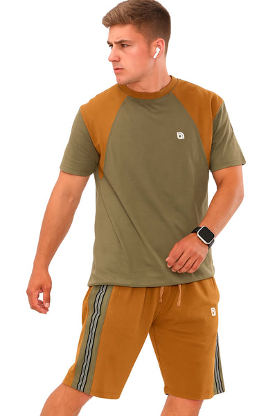 Bahob® Men's Short Pyjama Sets Soft Cotton Men's Short PJs, Sleepwear Nightwear Set for Men