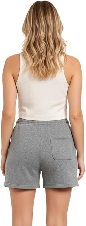 Bahob® 1 & 3 Pack Women's Fleece Short Summer Shorts with Elasticated Waistband 3 Pockets Knee Length Sweat Shorts Jogging Sport Workout Hiking Gym Athletic Running Shorts S-3XL