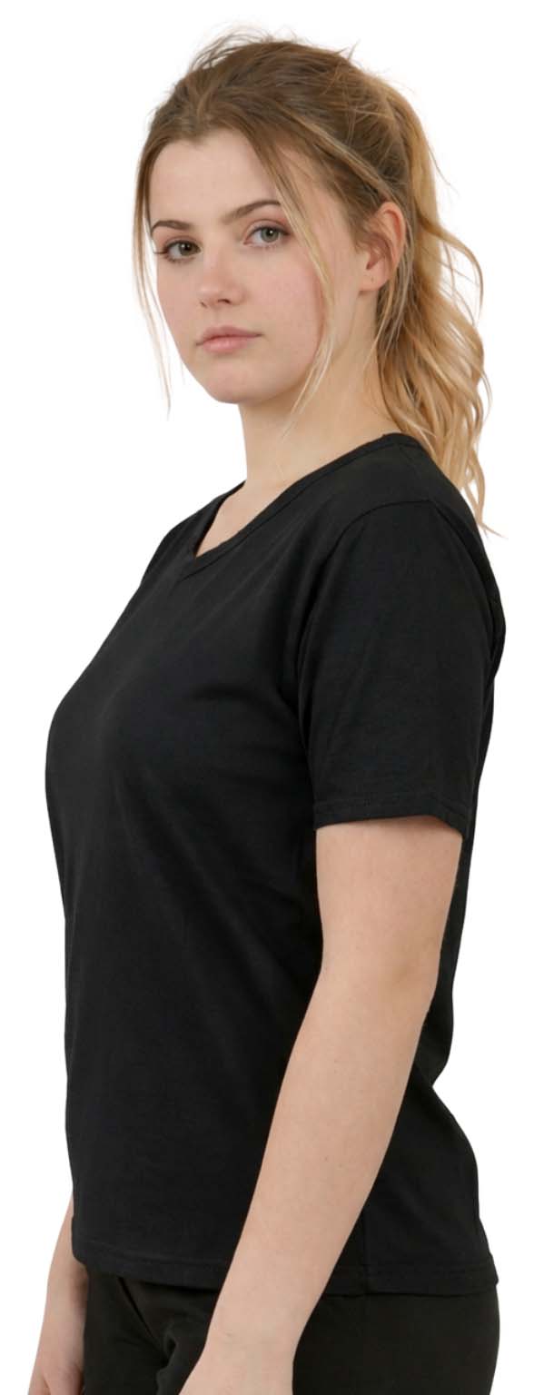 Bahob® 2 Pack Women's Classic-Fit Short-Sleeve V-NeckT-Shirt Plain Cotton T-Shirt Multipacks S-XXL