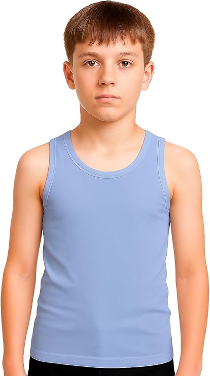 Bahob® 6 Pack Boy's Underwear Vests Soft Cotton Tank Tops Kids Sleeveless Vests Undershirts 100% Cotton