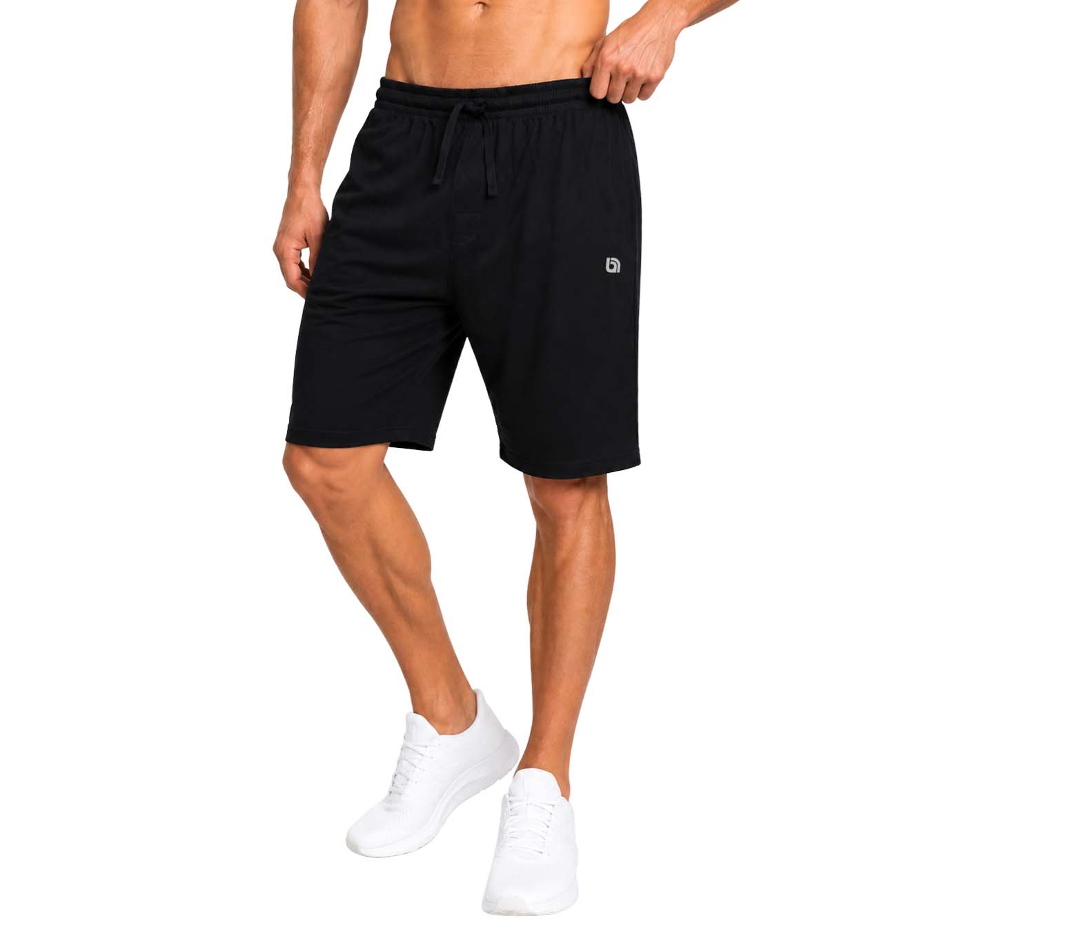 Bahob® Men's Jersey Short with Pockets Cotton Summer Elasticated Waistband Jogging S-3XL