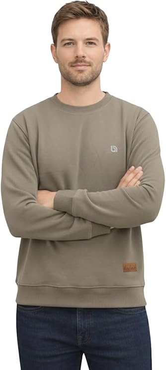 Bahob® Men's Fleece Crew Neck Sweatshirt Pullovers Long Sleeve Jumper, Sweater S-3XL