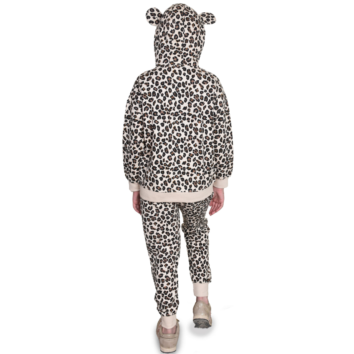 Bahob® 1 Pack Girls Tracksuits Set Cheetah Print Hoodie and Tracksuit Jogging Bottoms Kids Track Suits Activewear Sets for Girls 5-14 Years