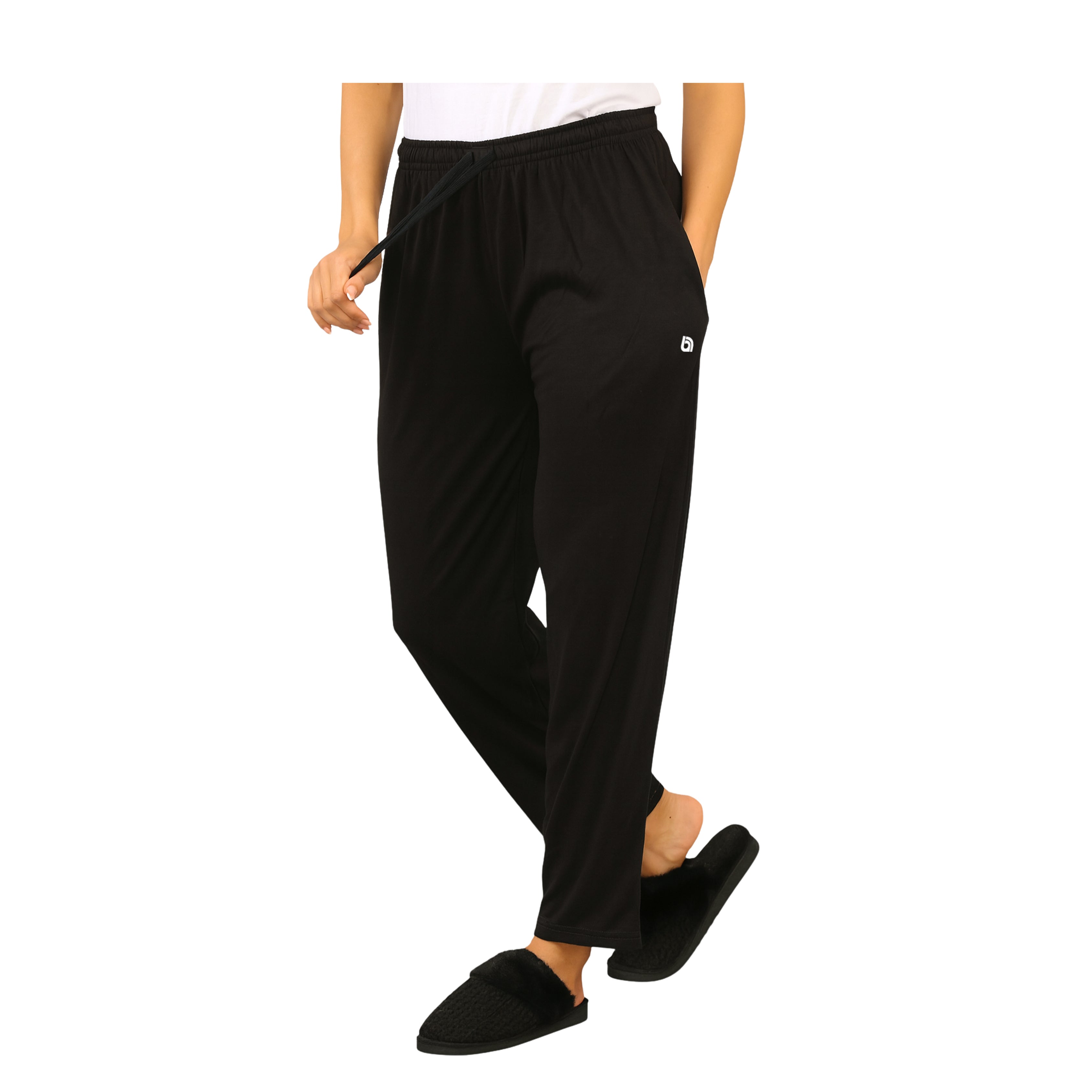 Bahob® 2 Pack Women's Pyjama Bottoms Womens Pants Soft Lounge Pants Sleep Pajama Bottoms with Pocket Women's Sleepwear Trousers S-XXL
