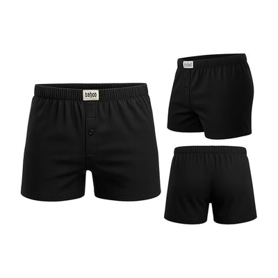 Bahob® Pack Of 6 Mens Boxers Shorts Button Open Fly Underpants Trunks For Mens Soft Cotton Boxer Shorts Comfortable Mens Underwear S-3XL