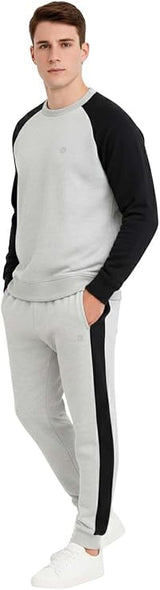 Bahob® Mens Tracksuit Set 2 Piece Sweatshirt and Joggers for Men Fleece Tracksuit Sets Gym Casual Exercise Running Sport Lounge Wear