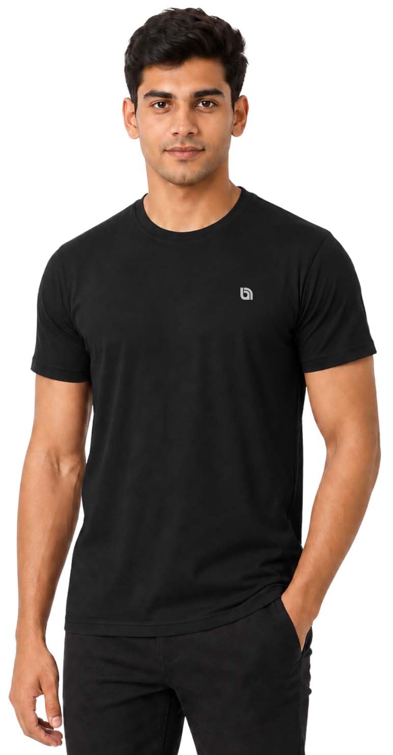 Bahob® 3 Pack Men’s T-Shirts Multipack Round Neck Short Sleeves Plain T Shirt for Men Cotton Tops S-3XL (UK, Alpha, XXL, XXL, Regular, Regular