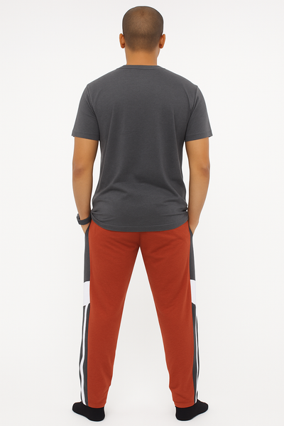 Bahob® Men's Pajamas Sets, Plain Short Sleeve Top and Bottoms Loungewear Set Soft Cotton Sleepwear Suits Nightwear For Mens S to 3XL