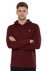 2 Pack Men's Lightweight Jersey Pullover Hoodie Long Sleeve Hooded T-Shirt for Gym & Everyday Wear S-3XL