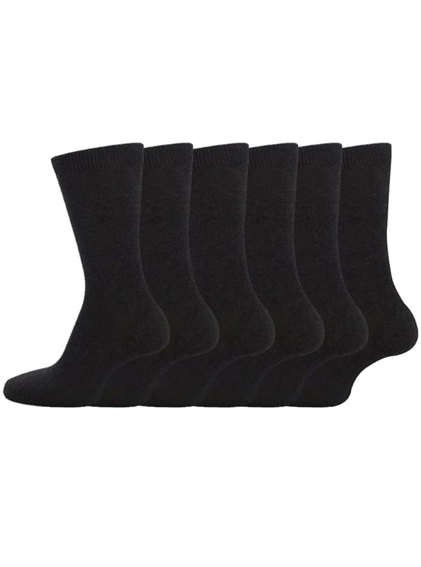 Bahob® 6 Pairs Unisex Back to School Cotton Rich Plain Ankle School Socks. - Bahob