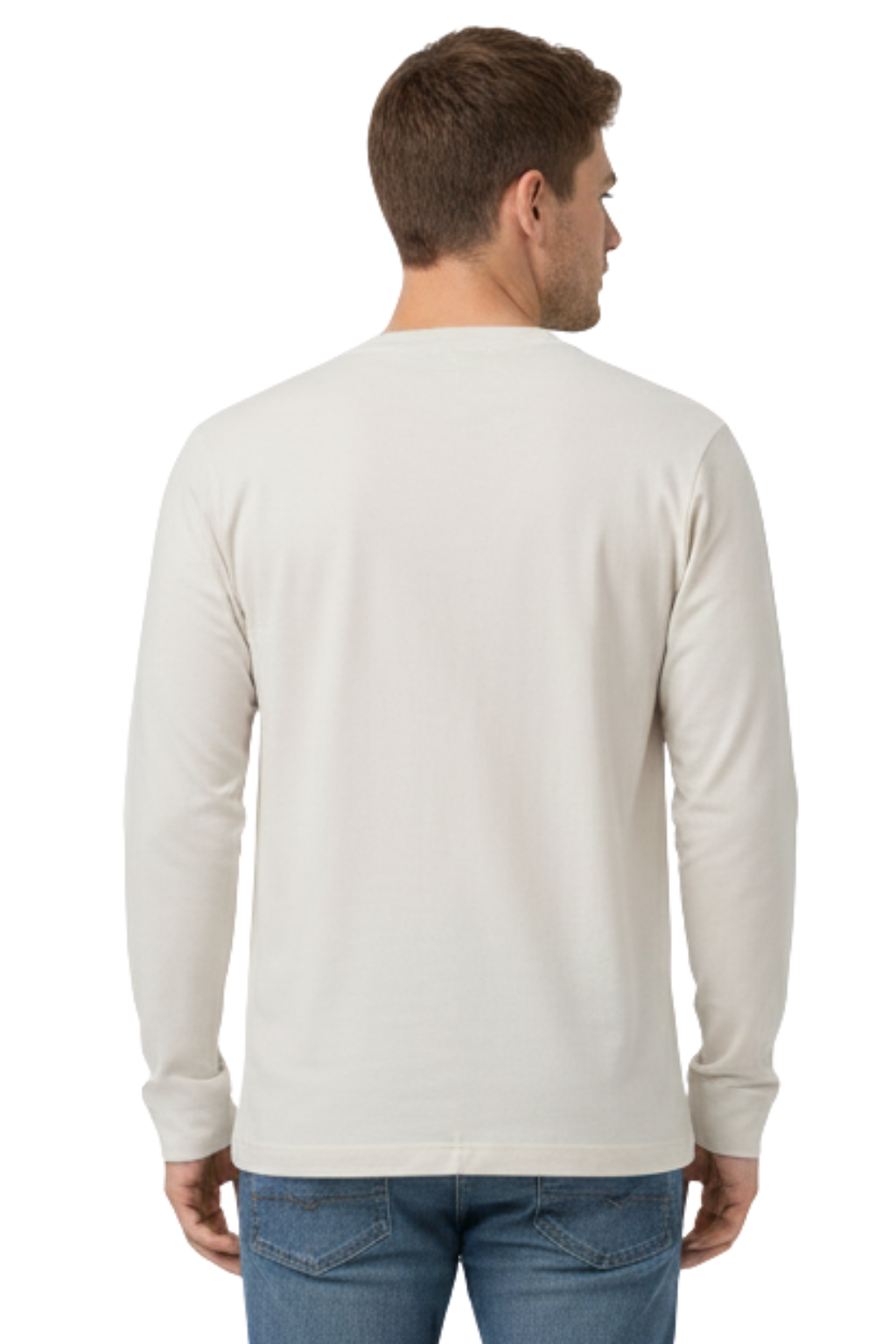 Bahob® 3 Pack Men's Long-Sleeved T-Shirt Round Neck T-Shirts Comfortable Crewneck Neck Tops for Men Soft Cotton S-3XL