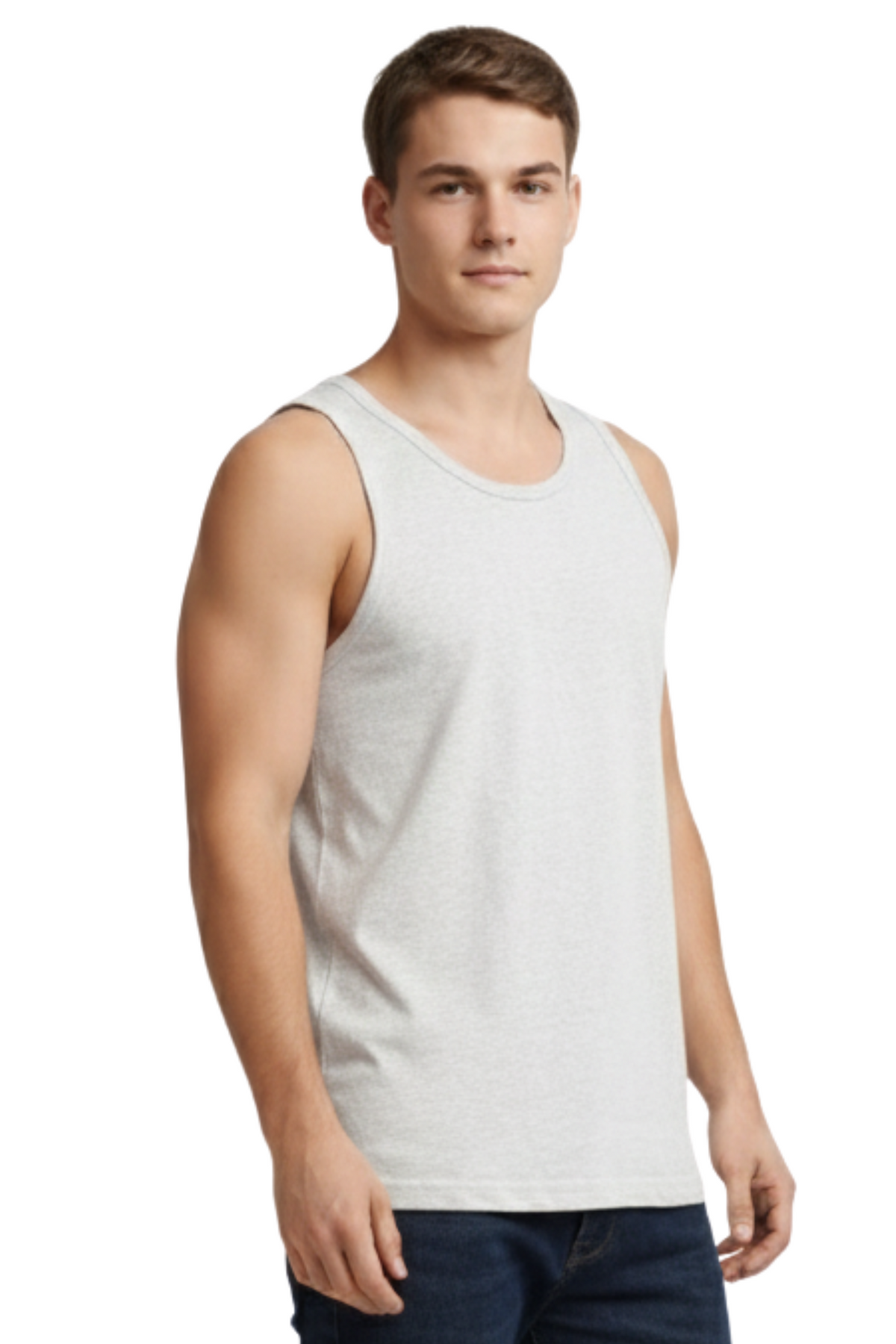 Bahob® New Men's Vest Multi Pack Lot Basic Regular Fitted Cotton Tank Top Athletic Soft Assorted Pack of 3